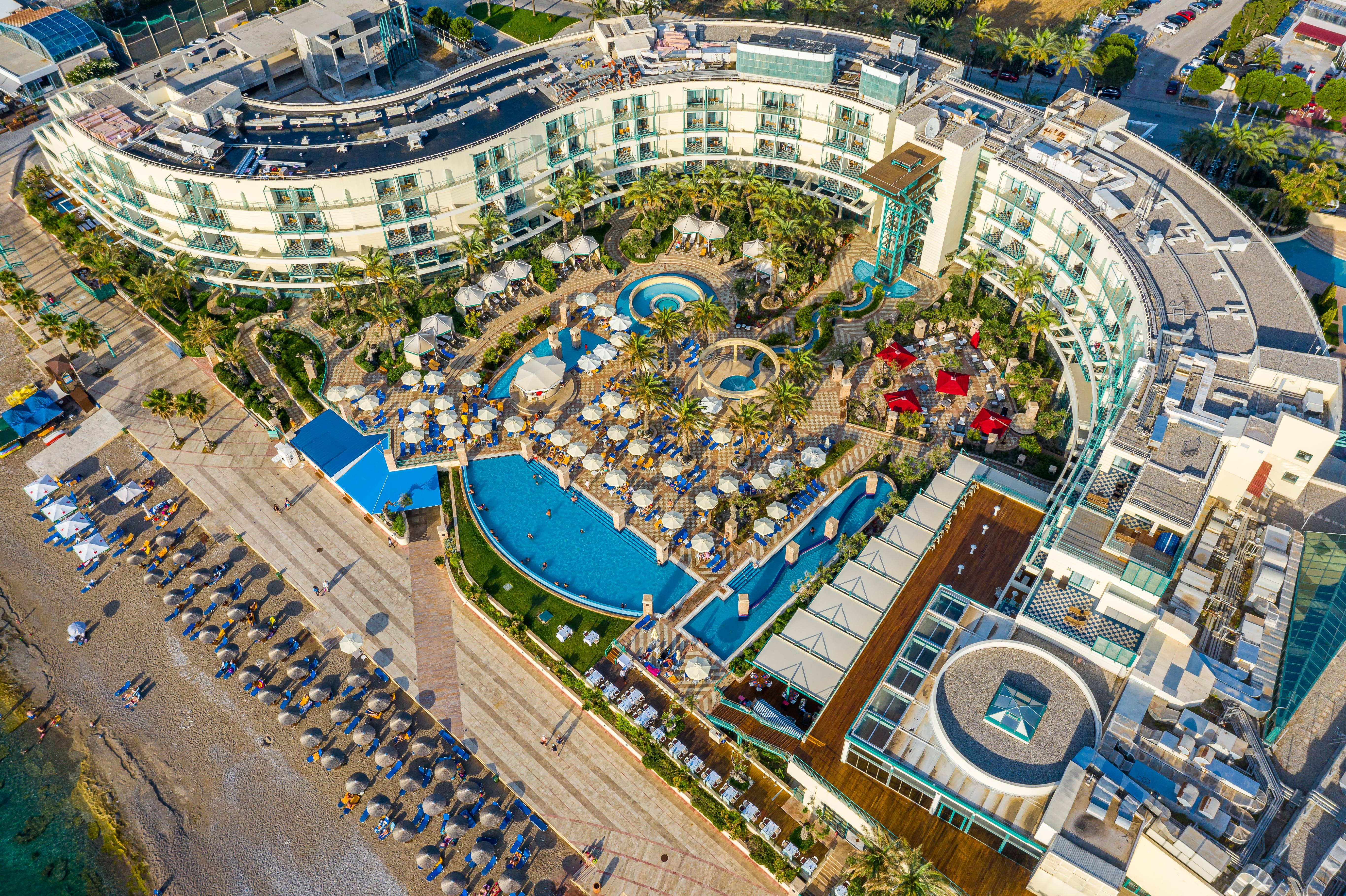 aerial view of a large stadium