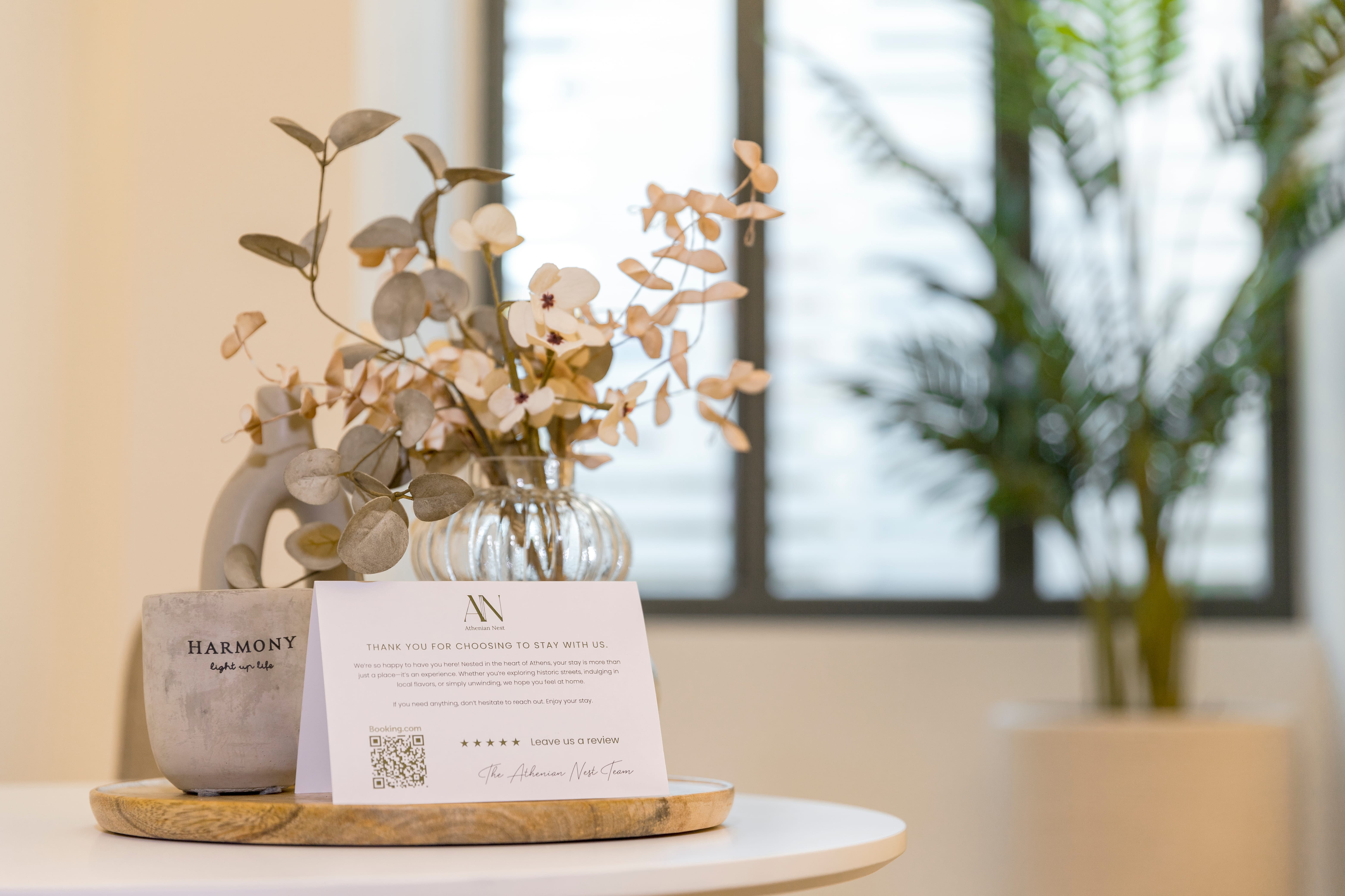 Minimalist table styling with dried flowers, AthenianNest Athens