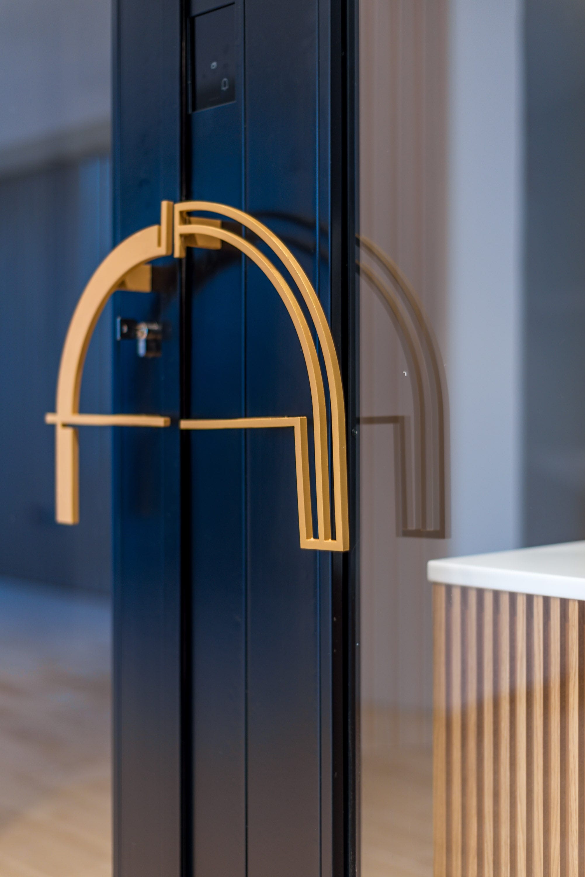 a door with a handle