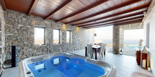 a large indoor swimming pool