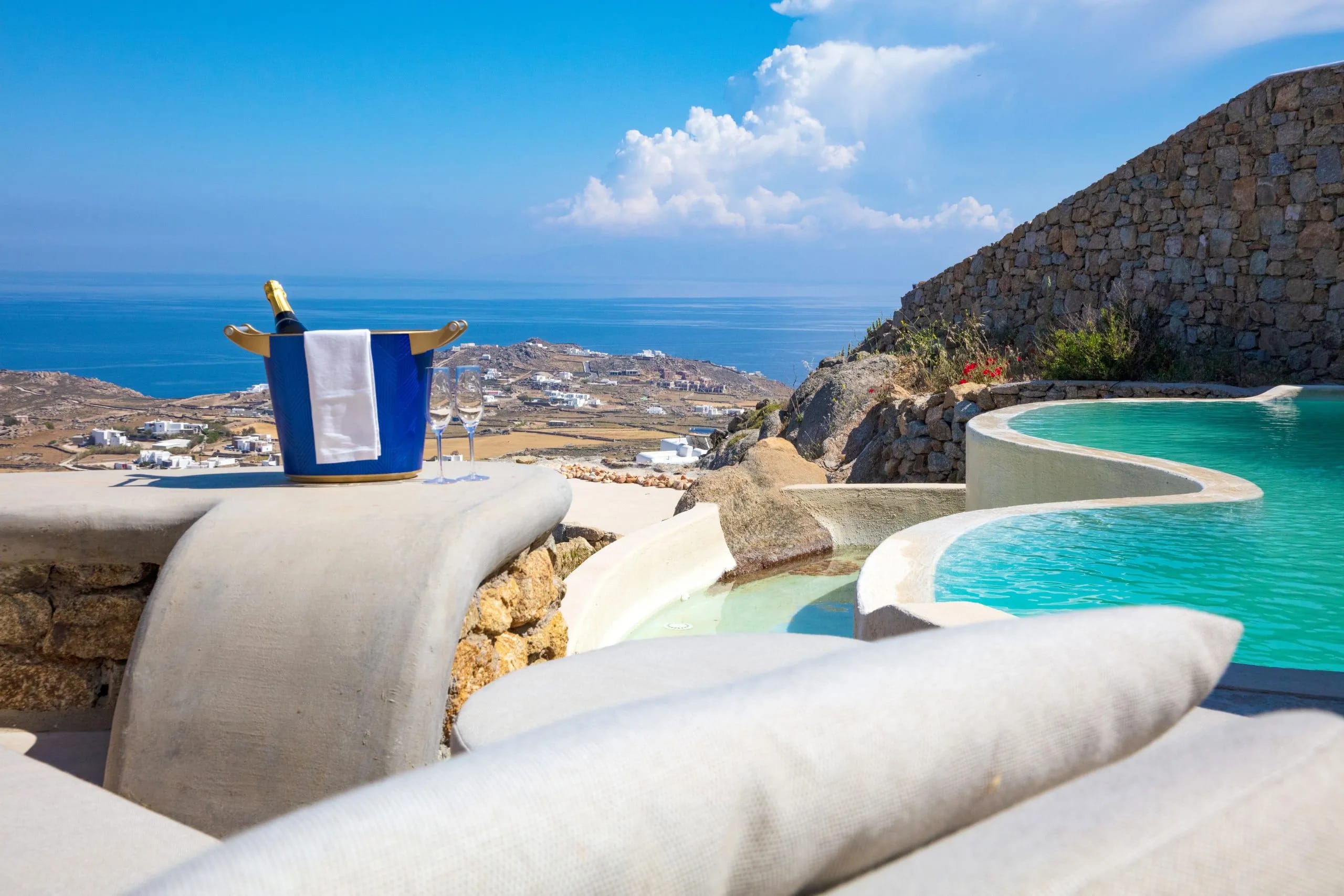 a pool and a rock pool