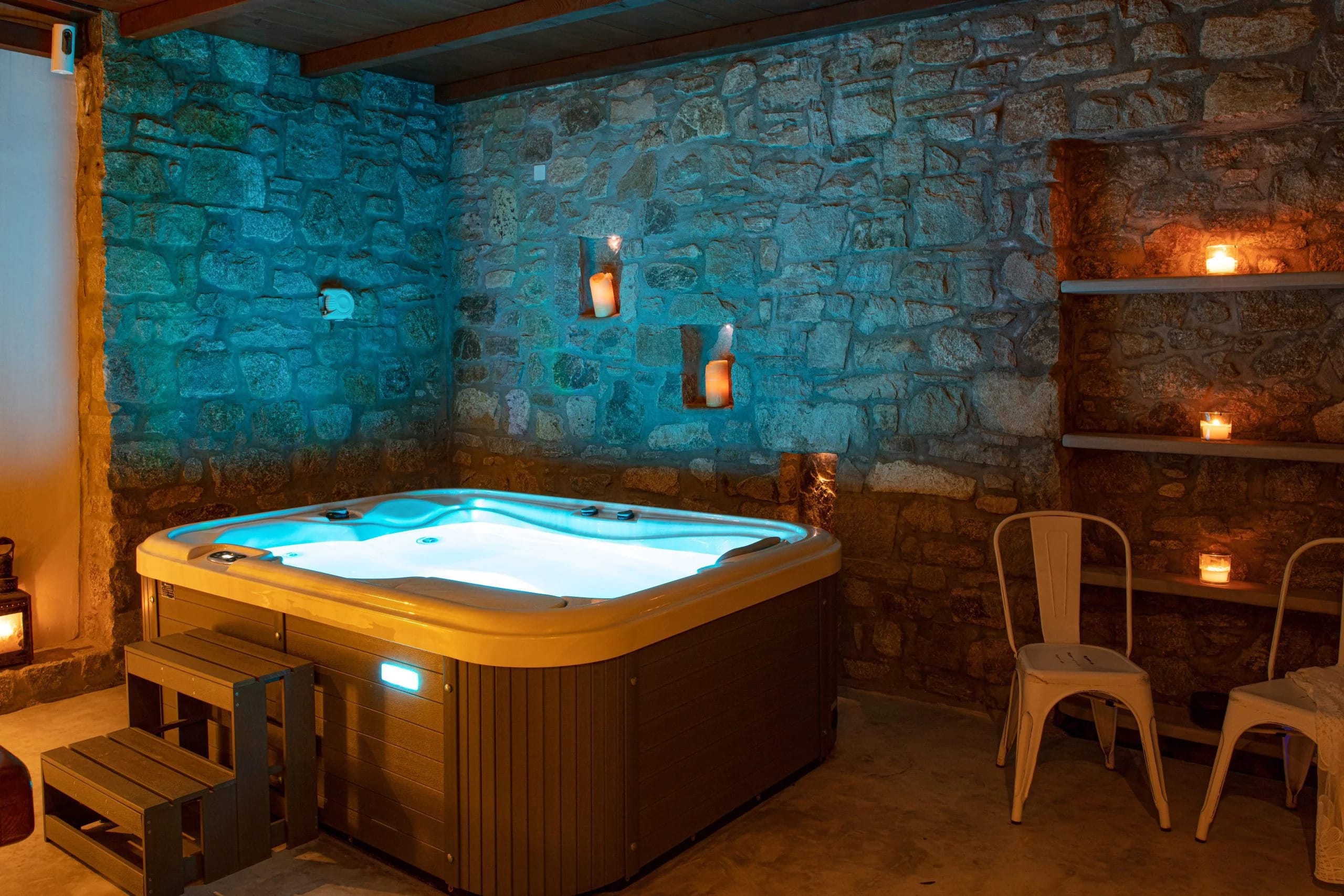 a pool table in a room