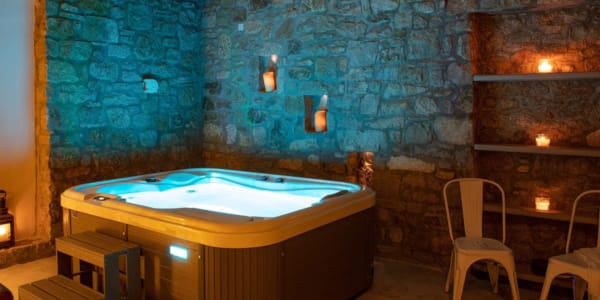 a pool table in a room