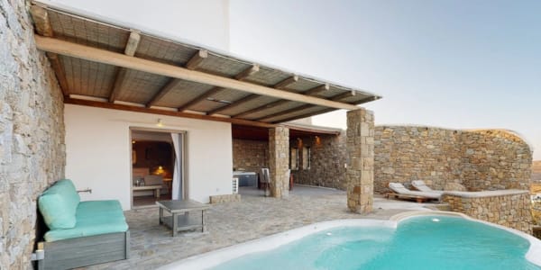 a swimming pool in a house