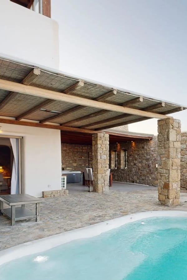 a swimming pool in a house