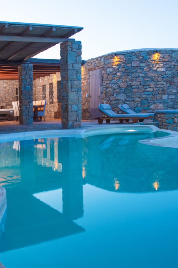 a swimming pool in a house