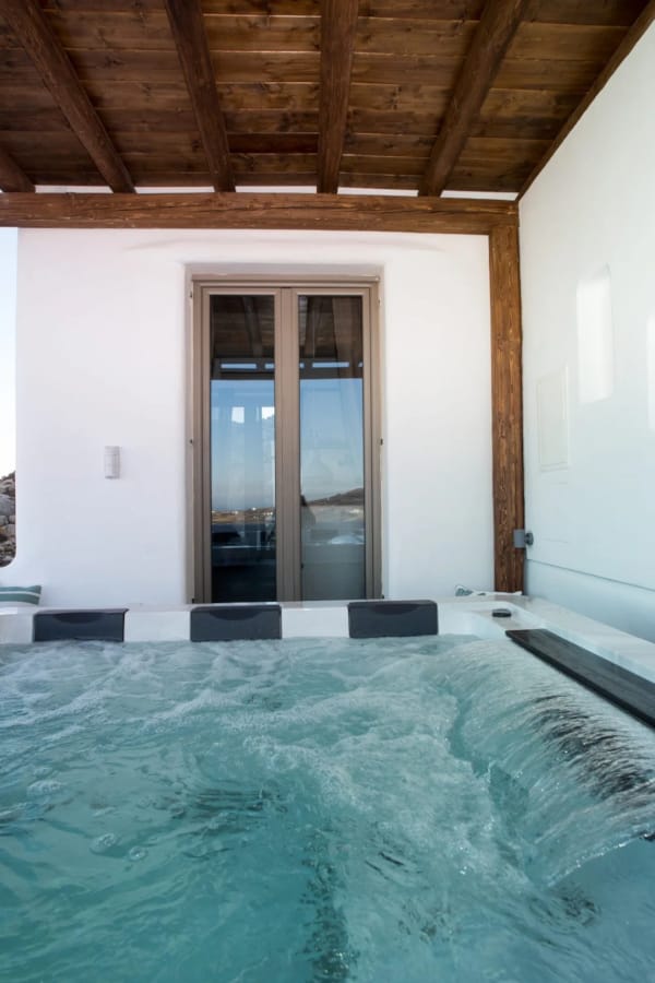 a swimming pool in a room