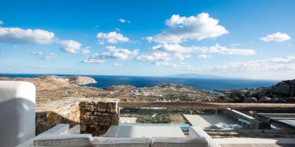 a view of a city from a high up building