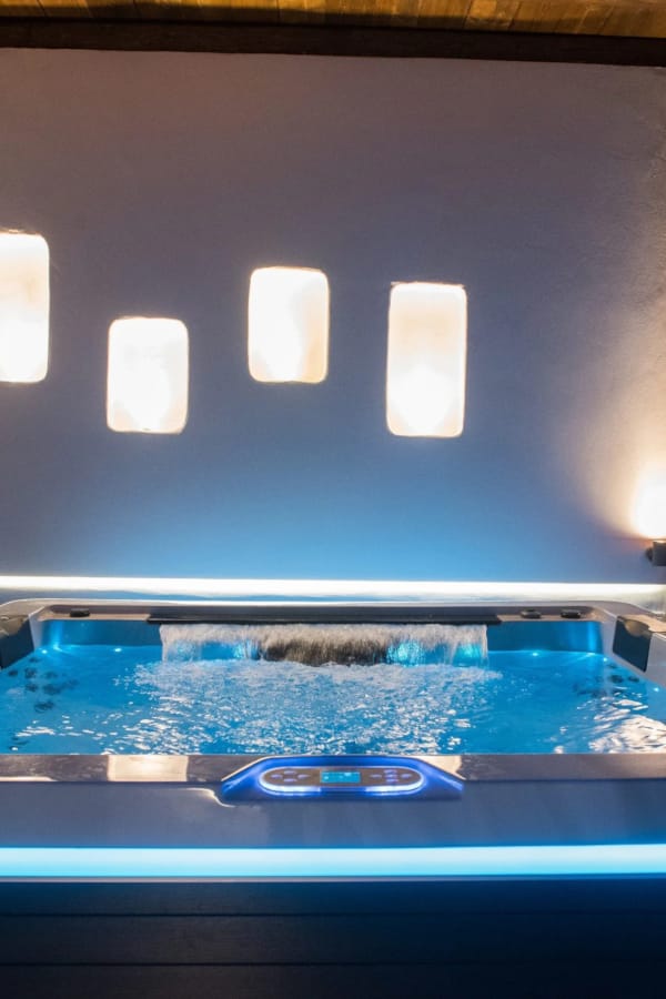 a pool table with a screen