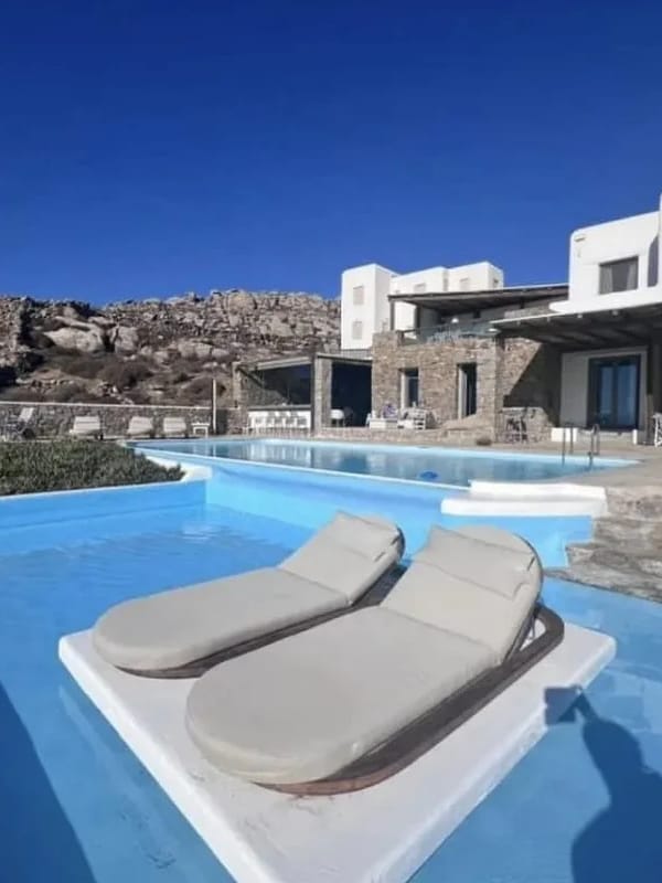 a pool in a backyard