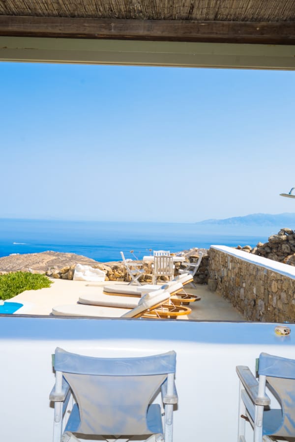 a balcony overlooking a town