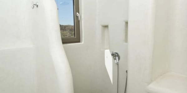 a bathroom with a window