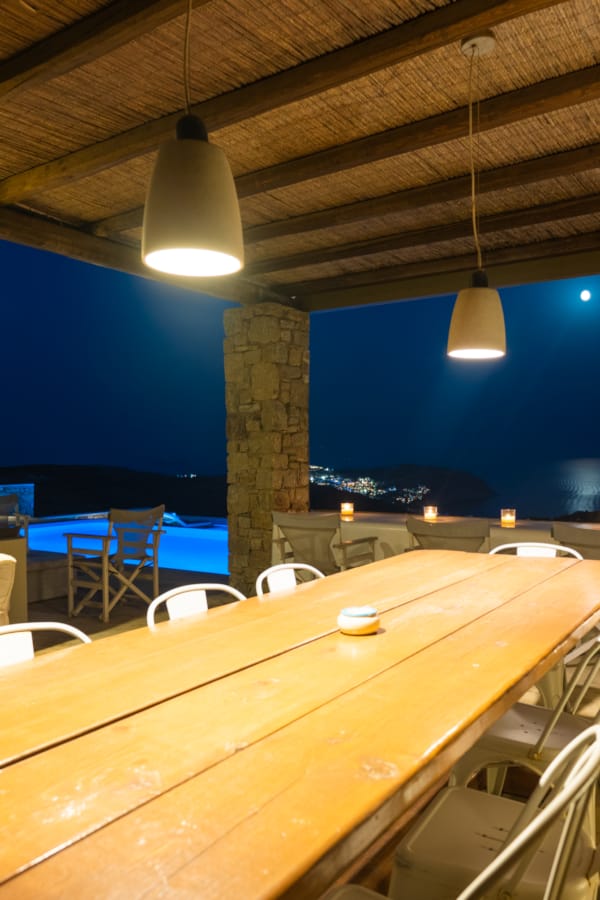 a room with tables and chairs