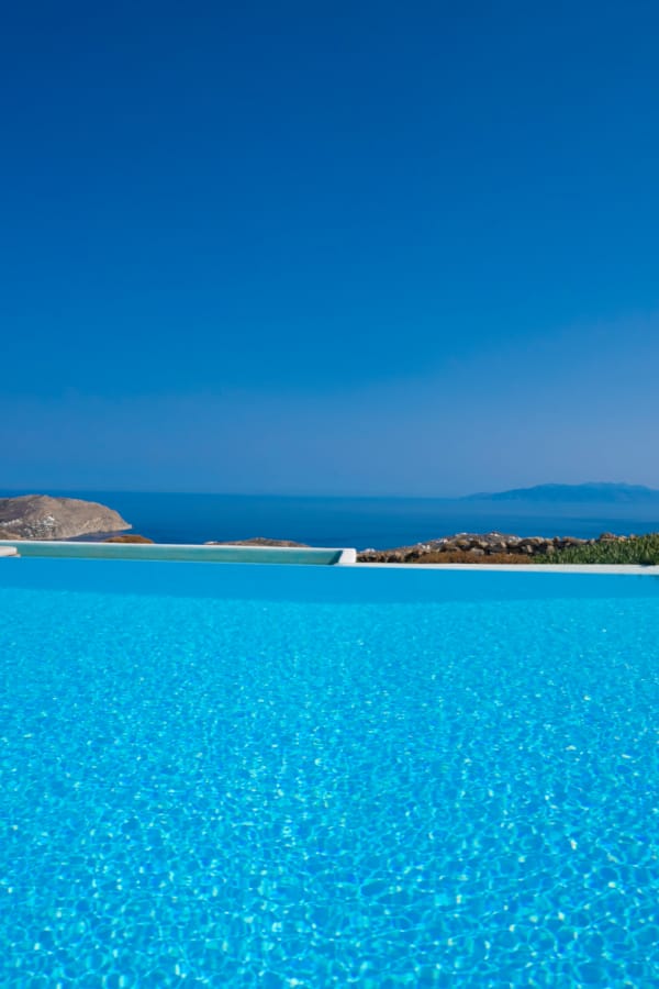 a body of water with land in the distance