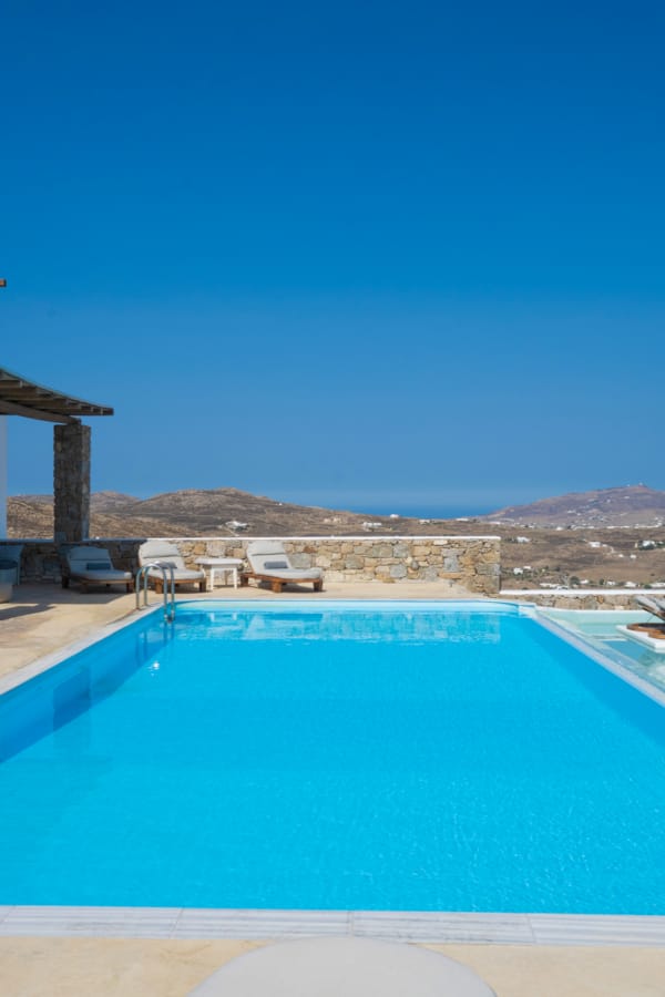 a pool in a backyard