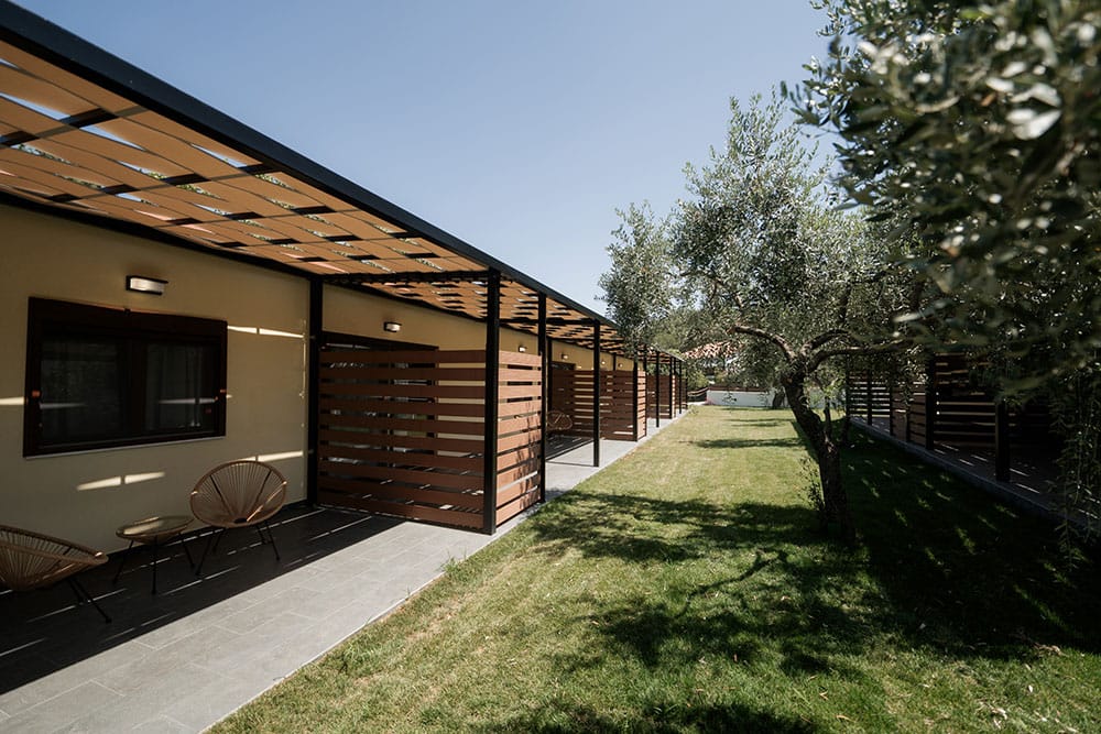 a house with a yard and trees
