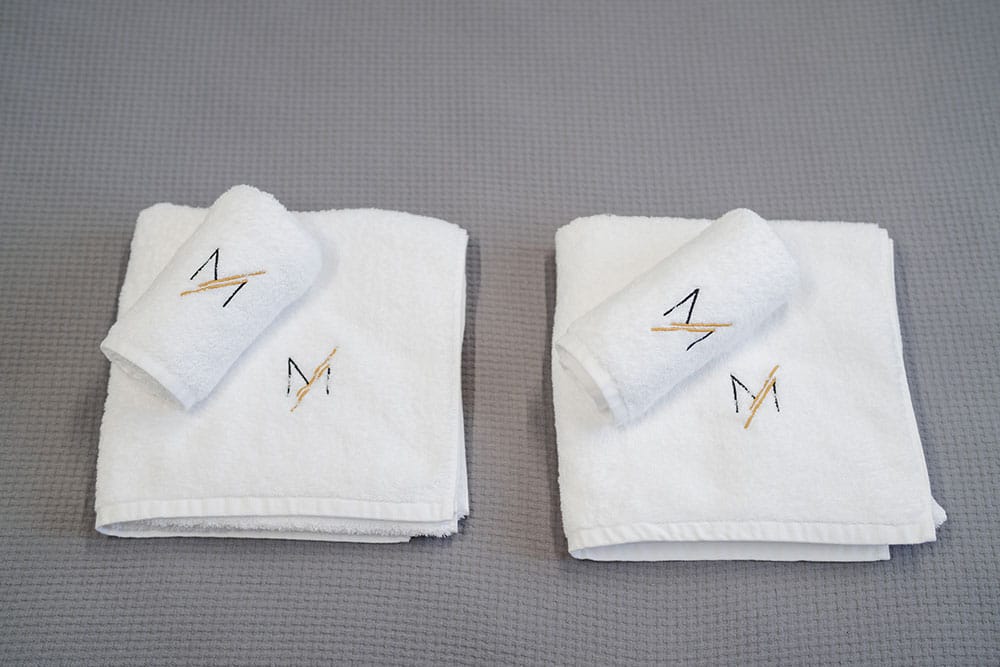 a pair of white paper towels