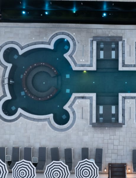 a building with a sign on it