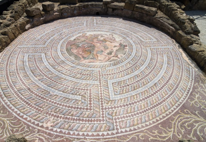 a circular pattern in the ground
