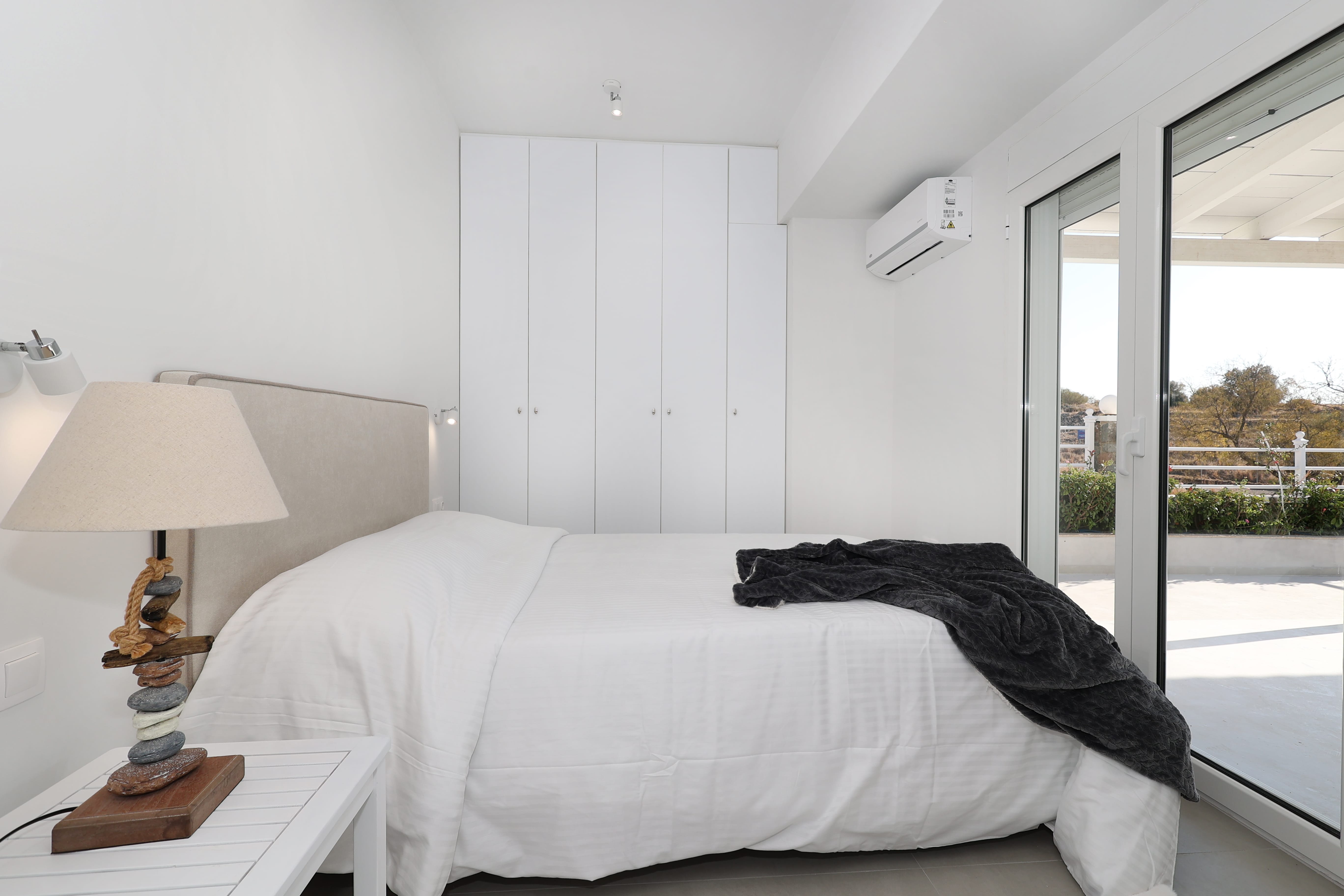 a bed with a blanket on it