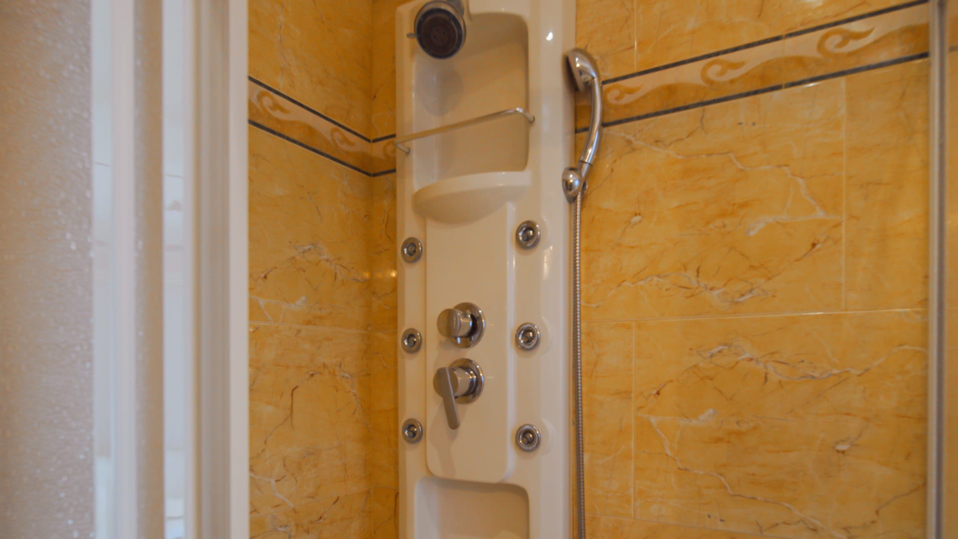 a door with a handle