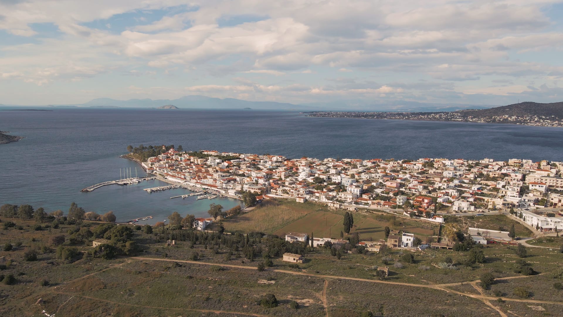 a city next to the water