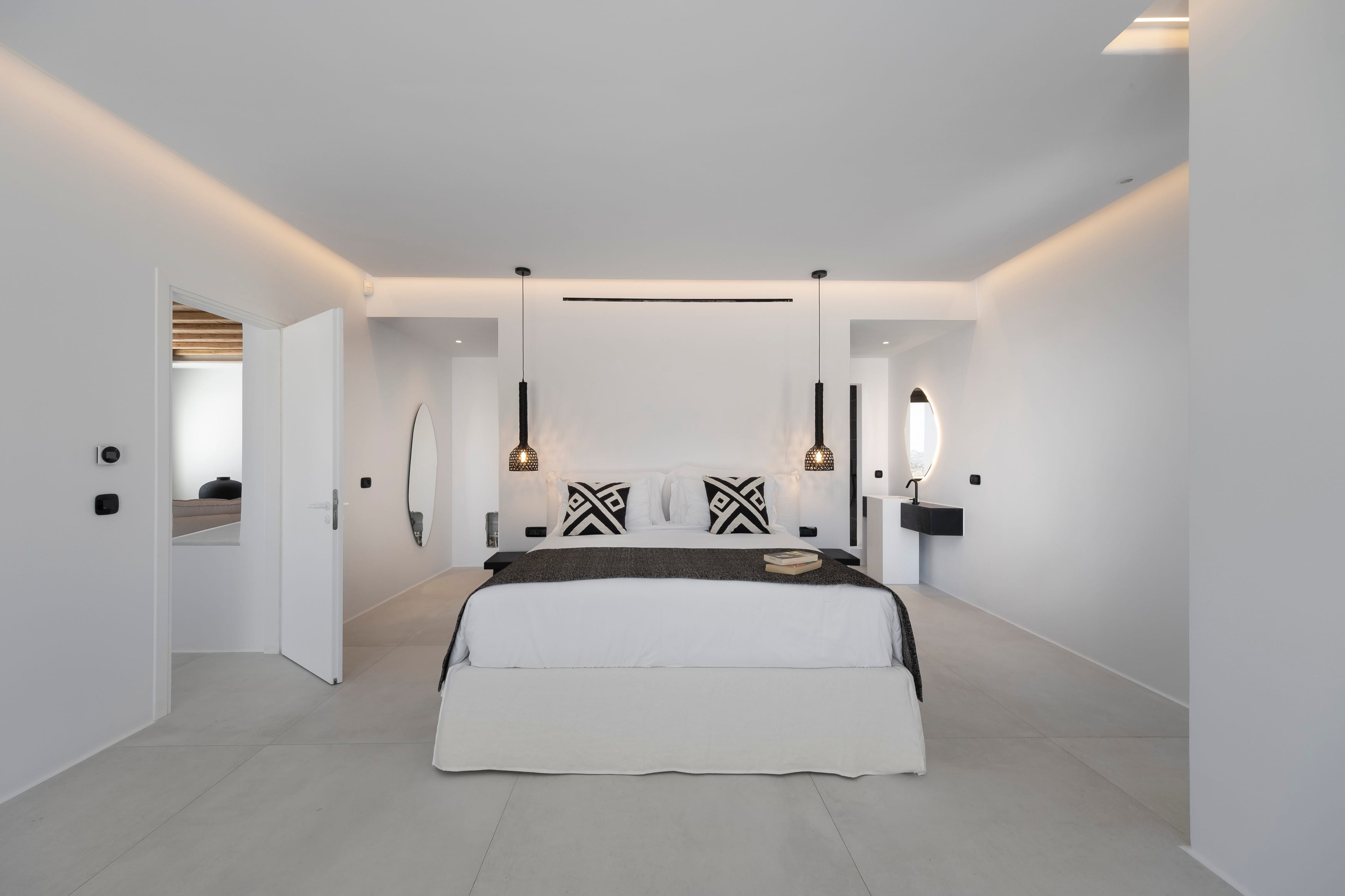 a large bed in a hotel room