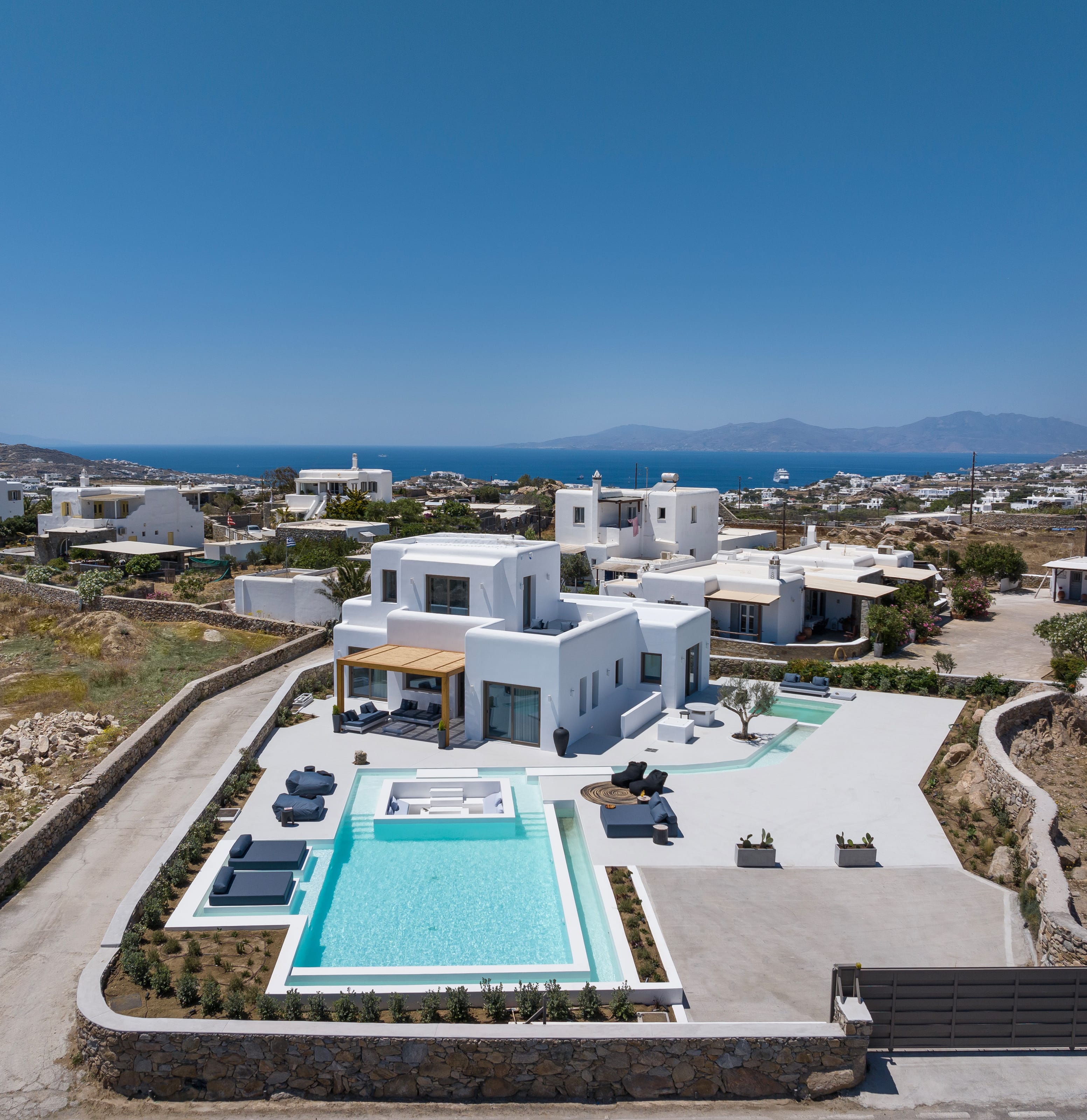 a high angle view of a building