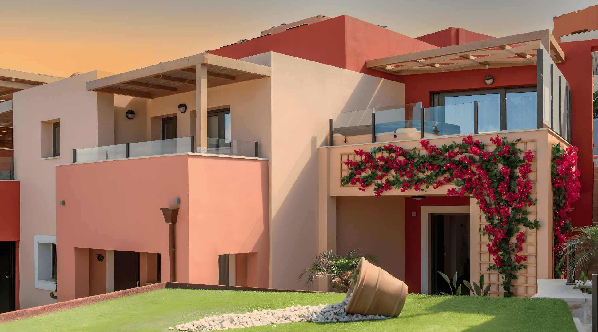 a house with a large front yard