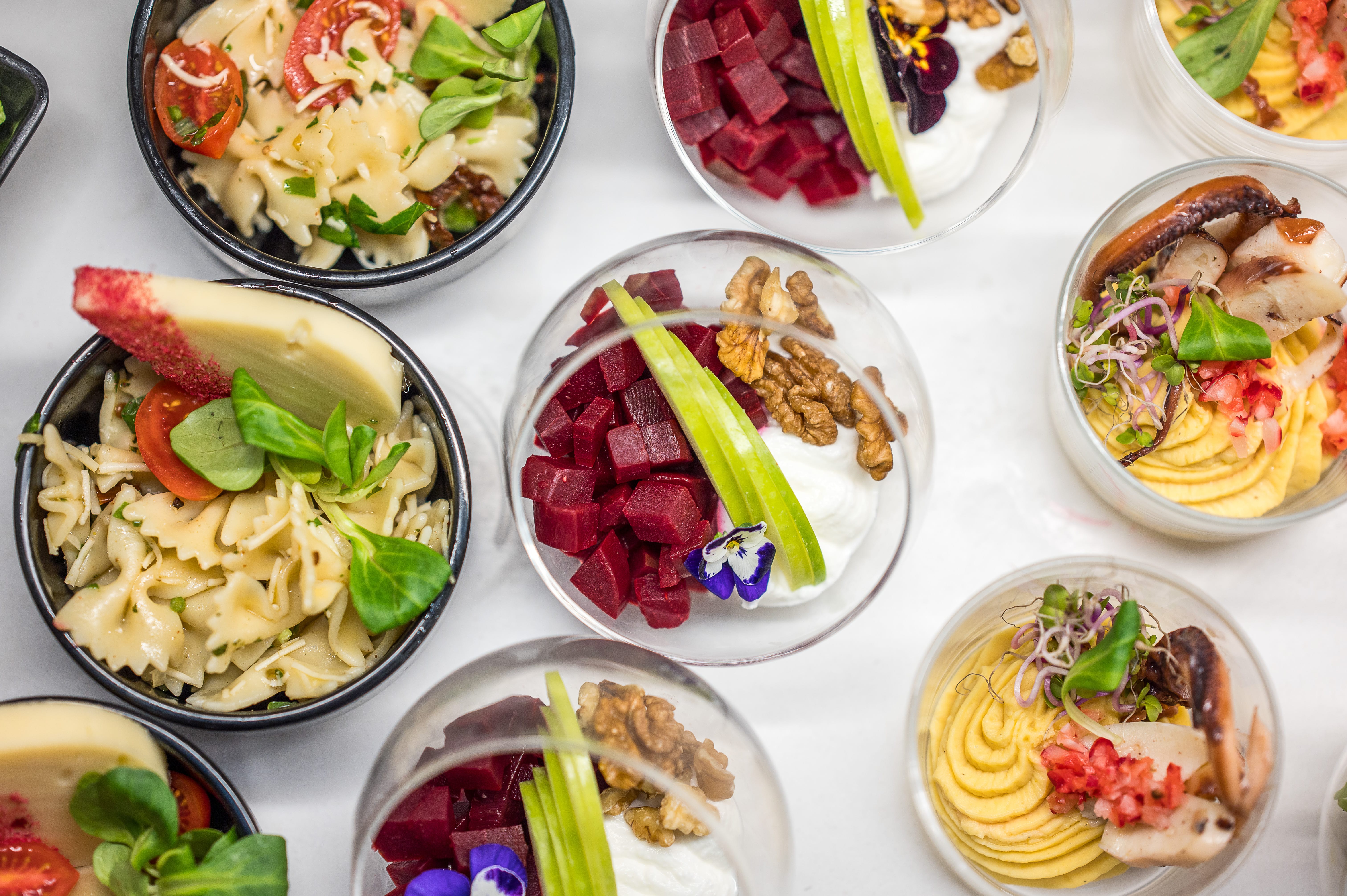 a table full of food