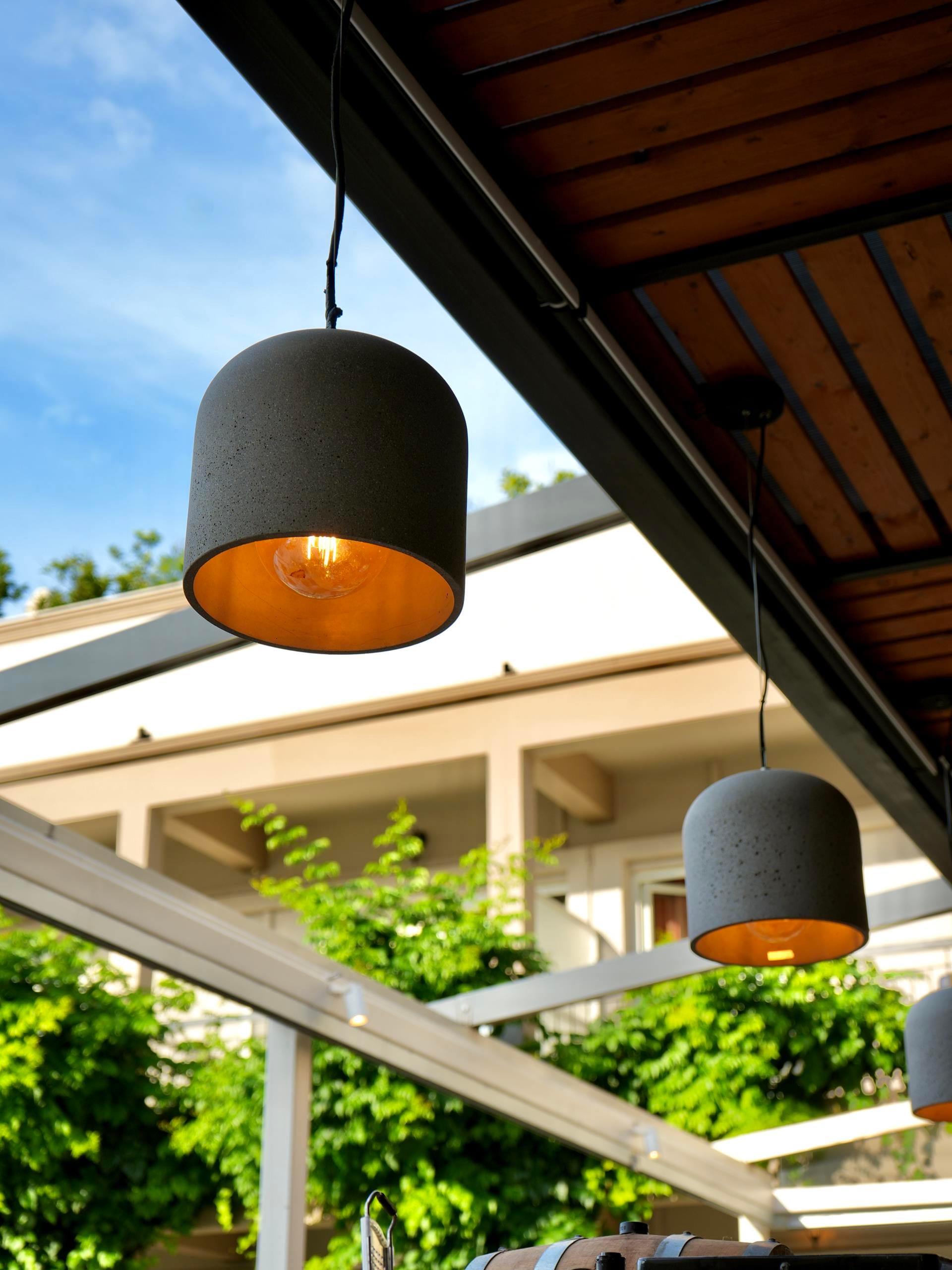 a couple of bells from a roof