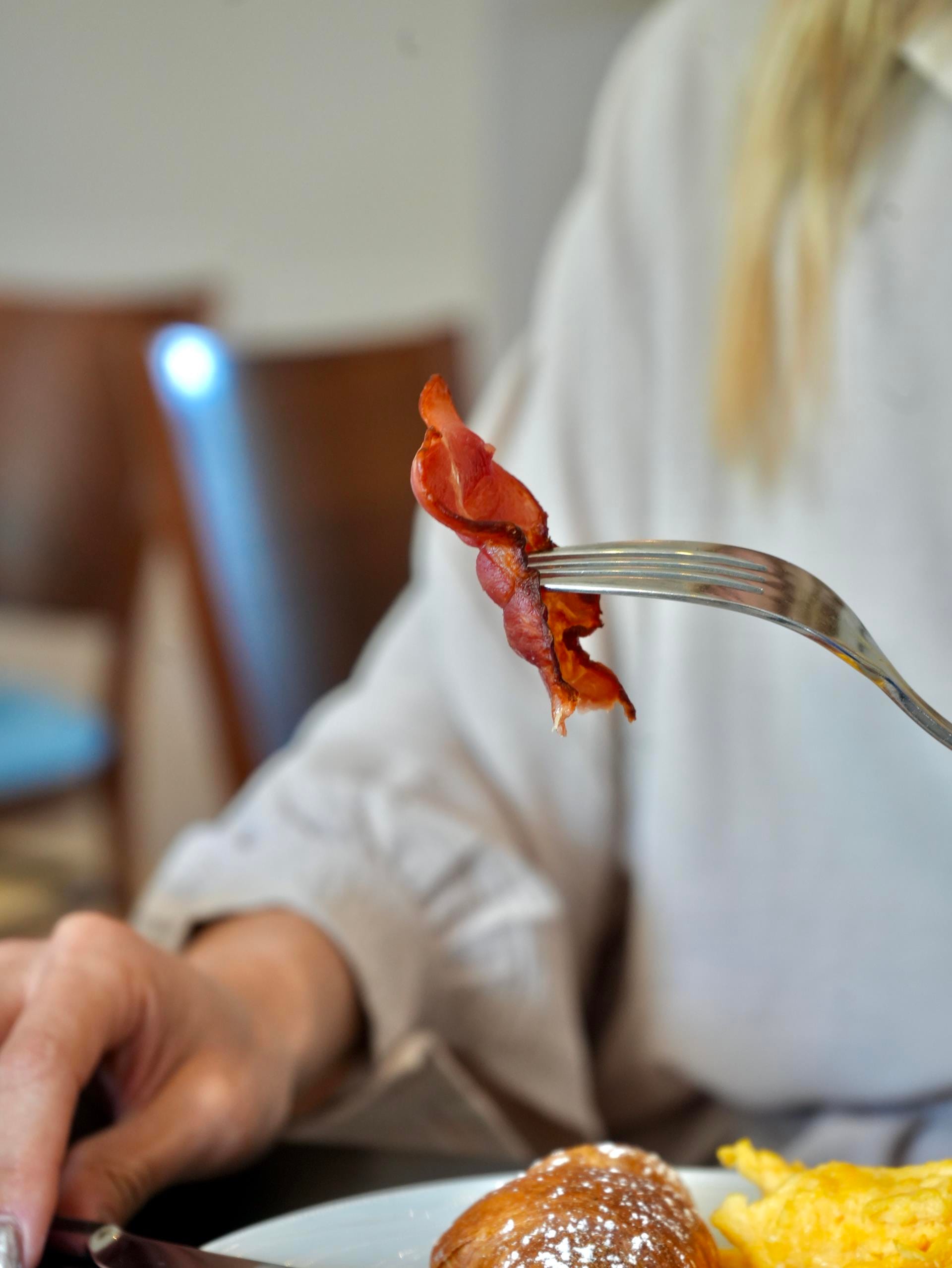 a person holding a knife