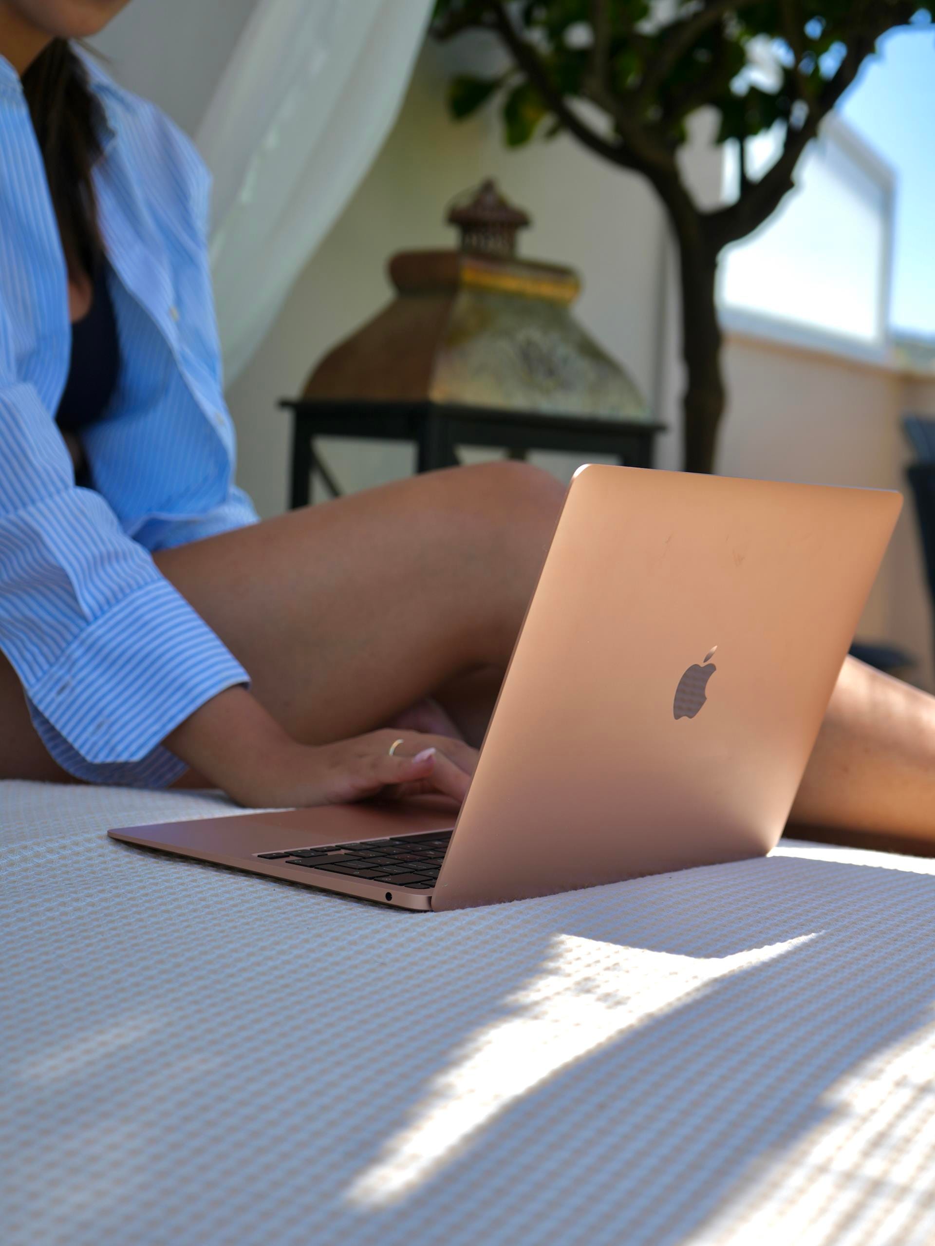 a person using a laptop