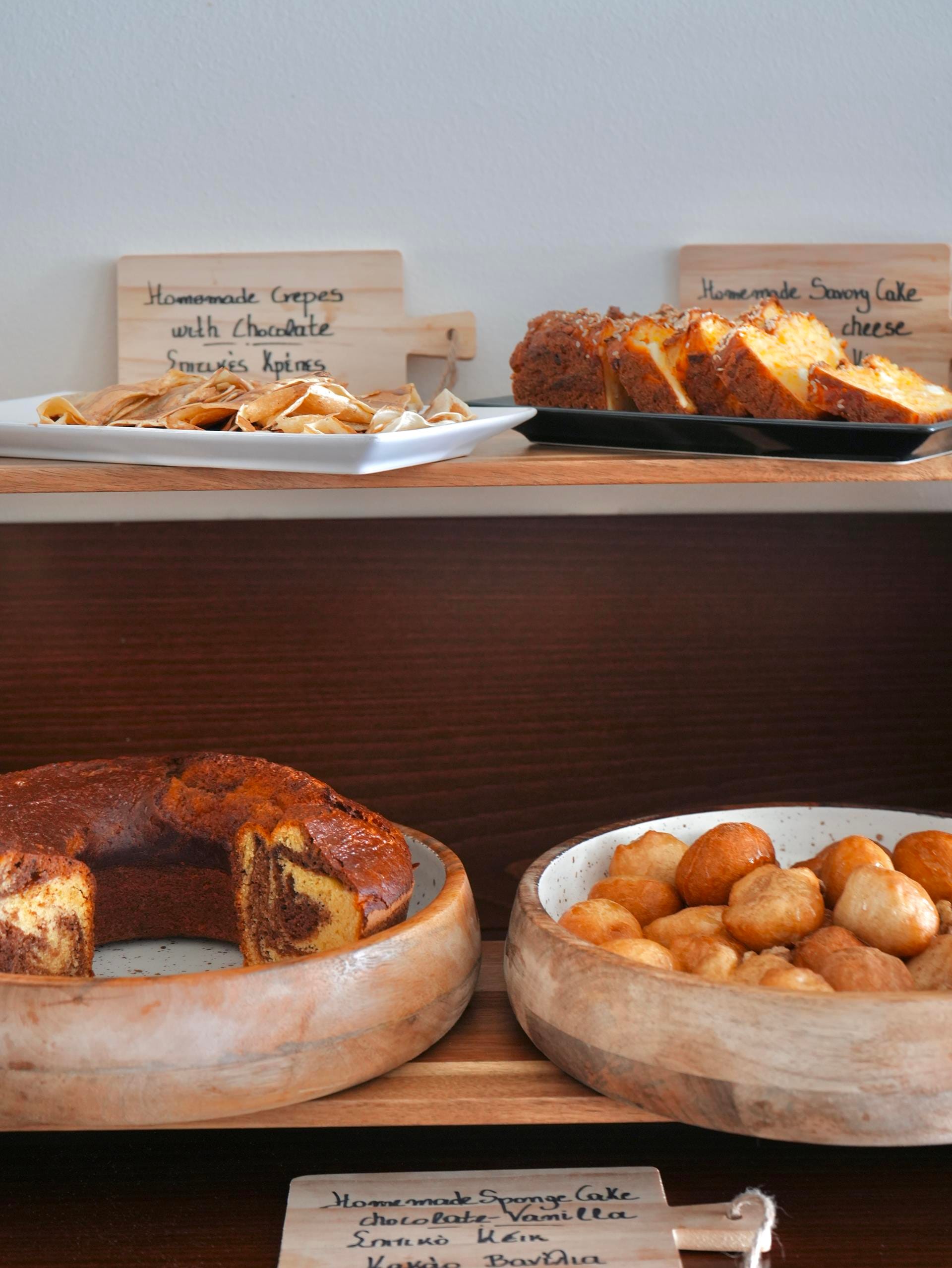 a table with food on it