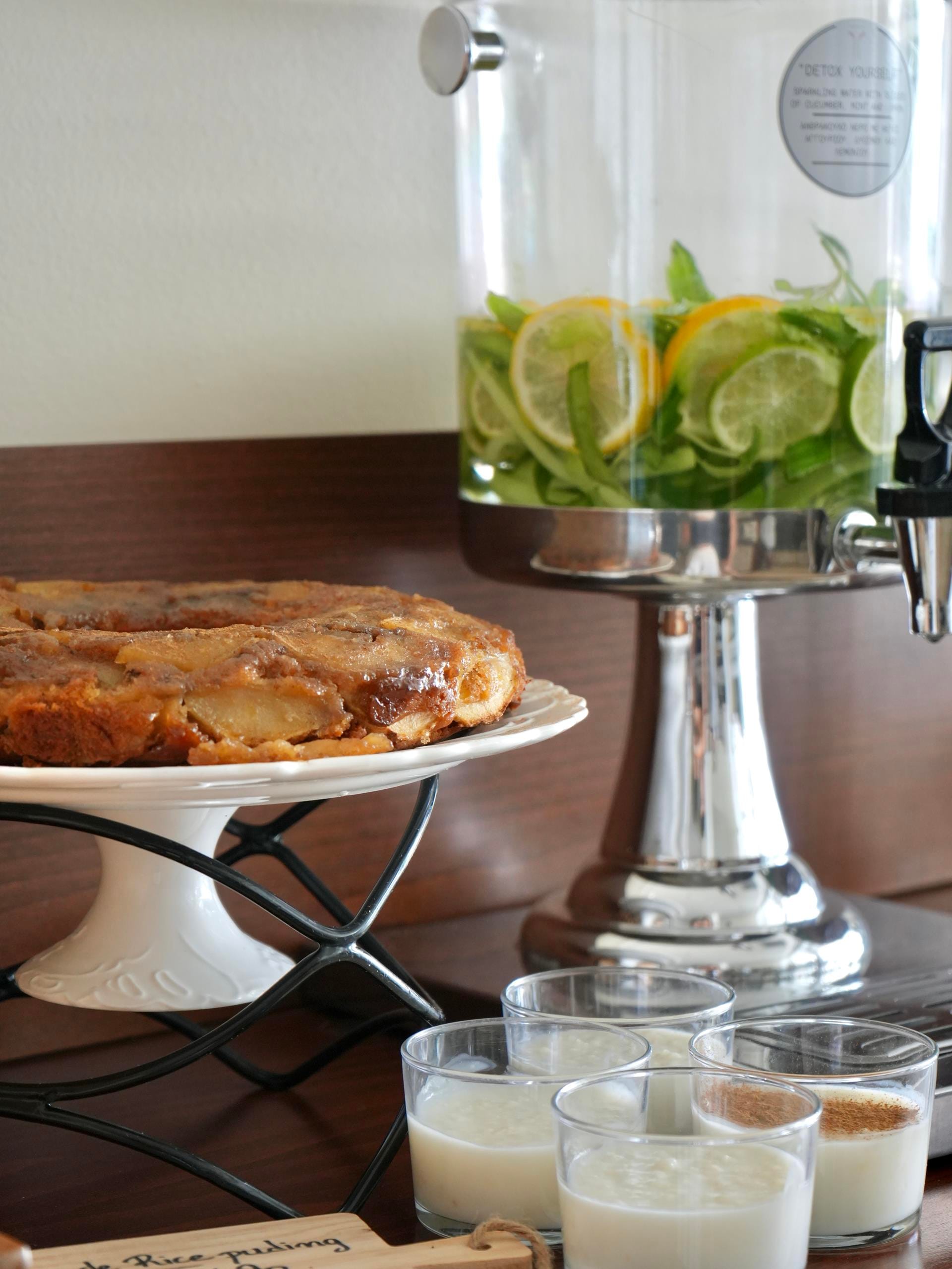 a pizza sits on a table