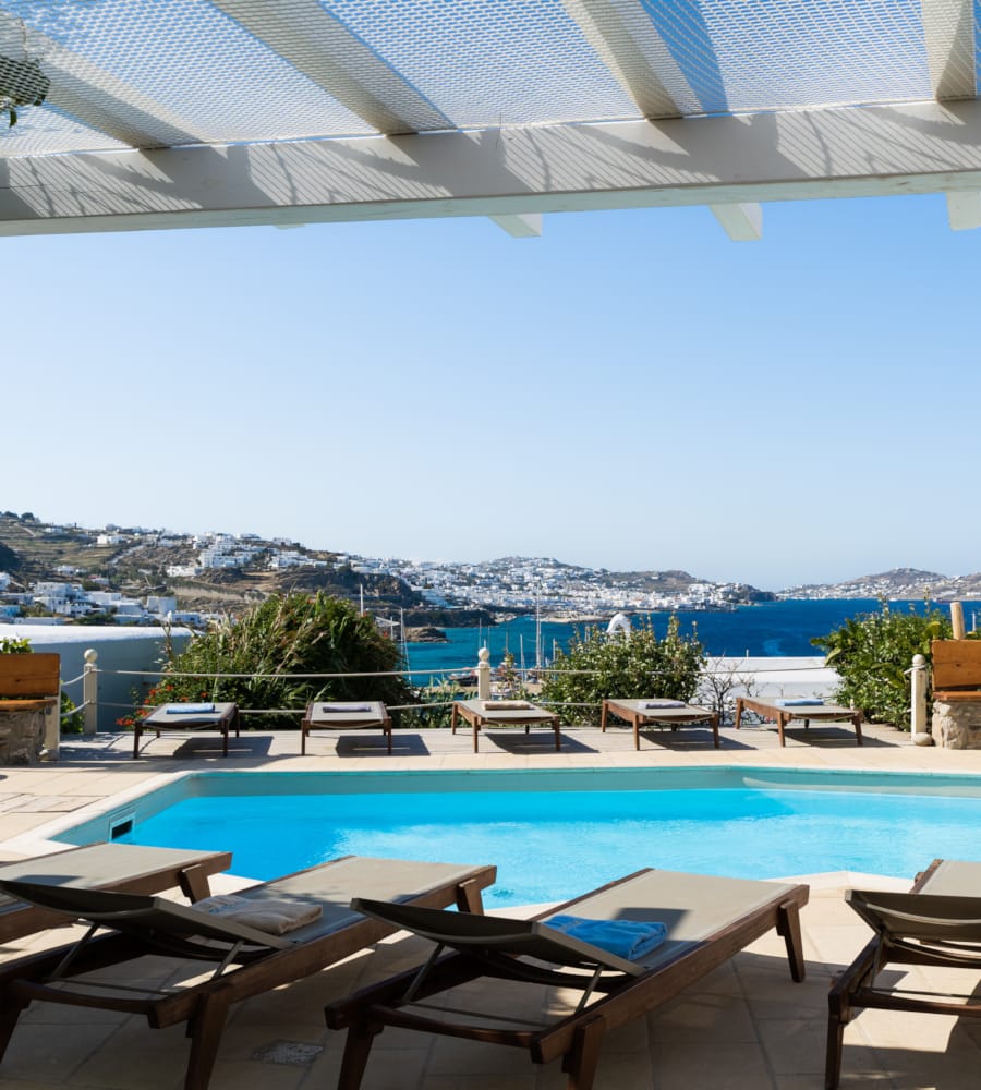 Poolside relaxation Mykonos