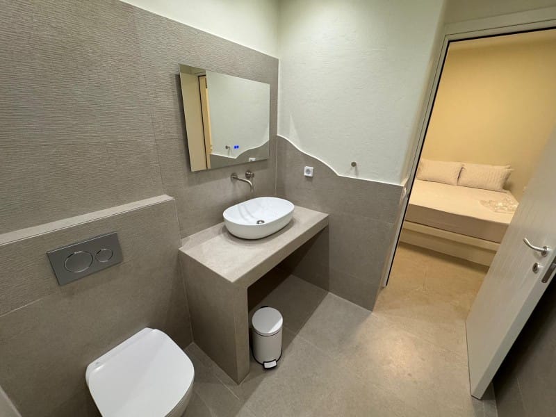 a bathroom with a sink and toilet