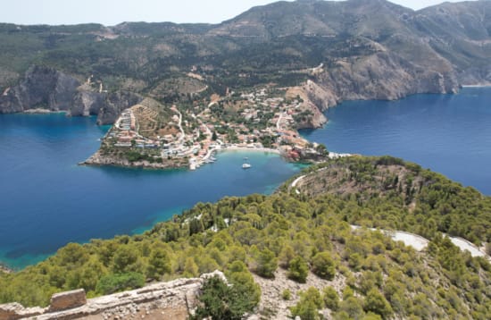 a small island with a small island