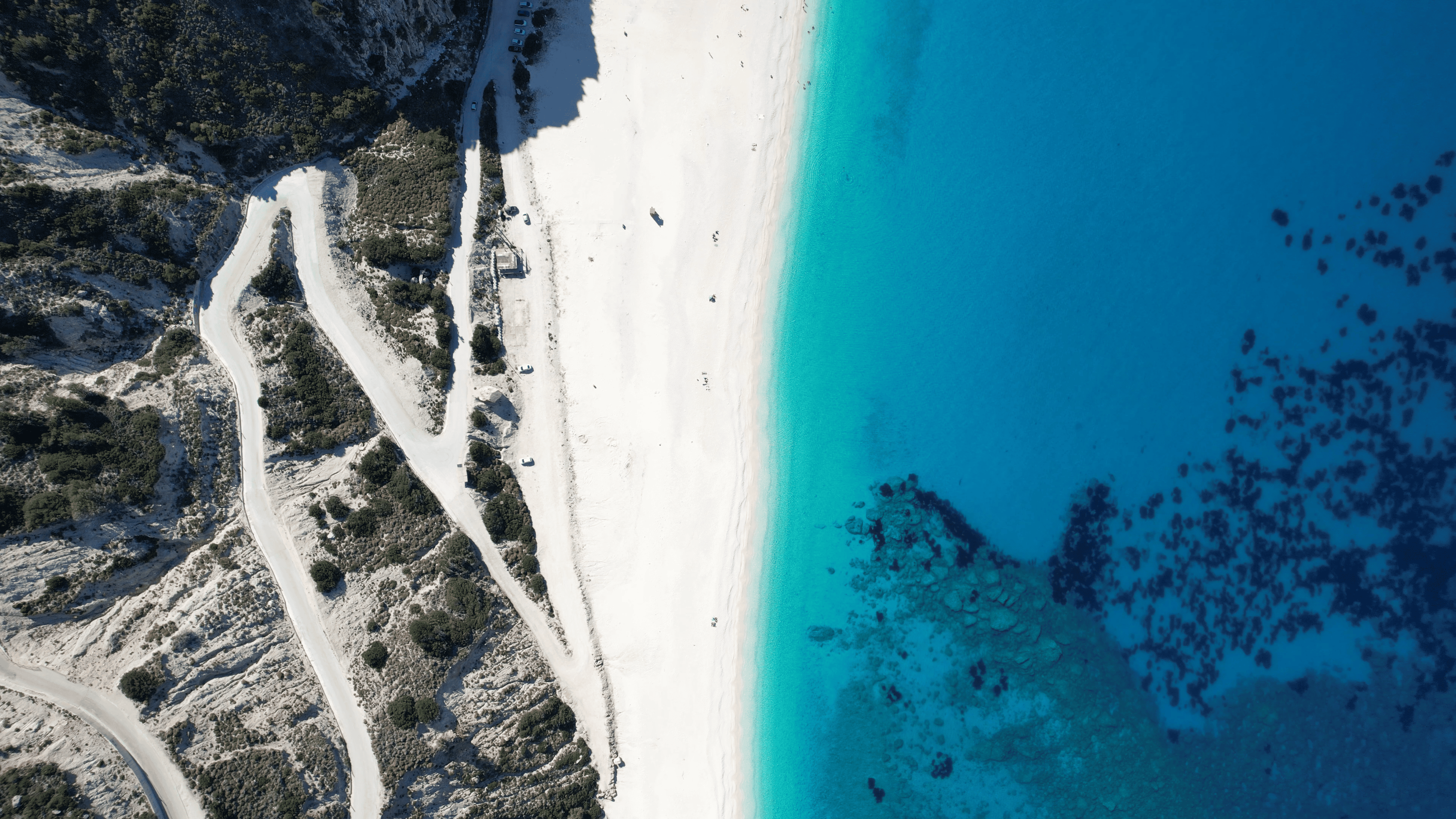 a view of a mountain range from above