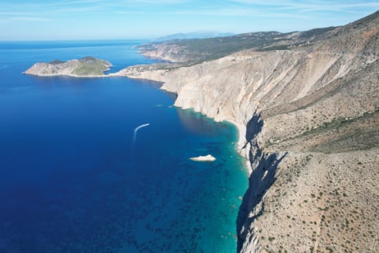 a high angle view of a sea