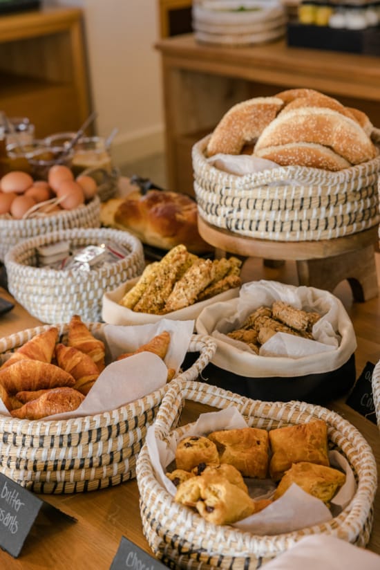a table full of pastries
