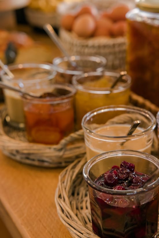 a group of glasses with liquid in them