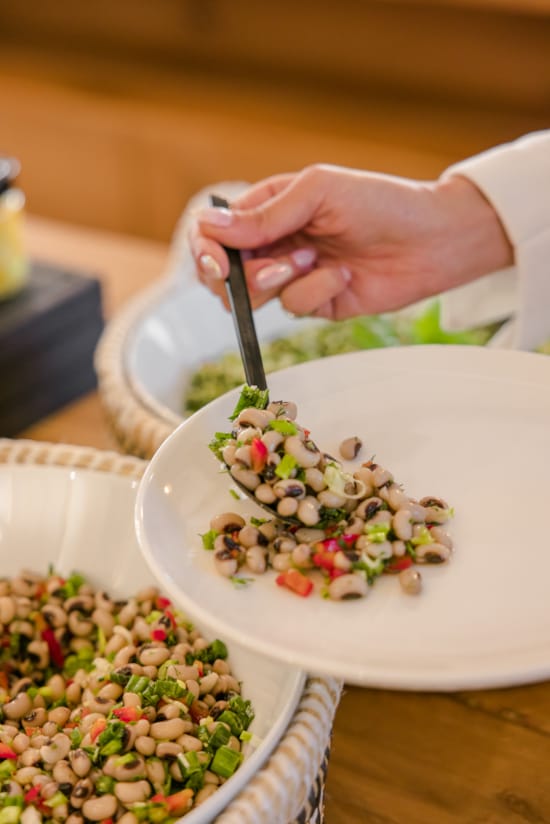 a person eating food