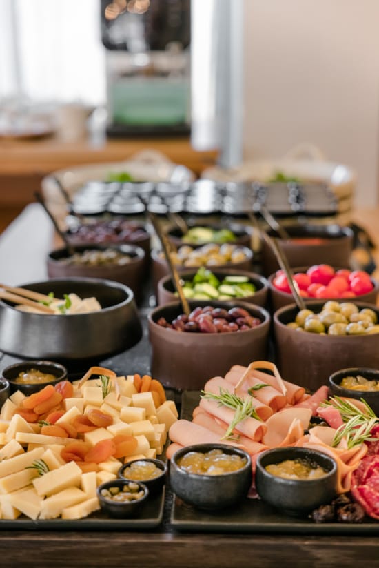 a table full of food