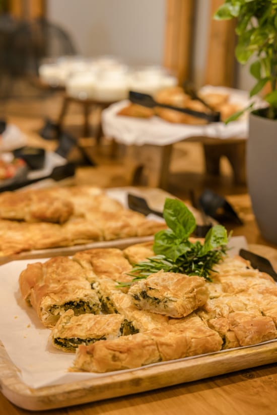 a table full of food