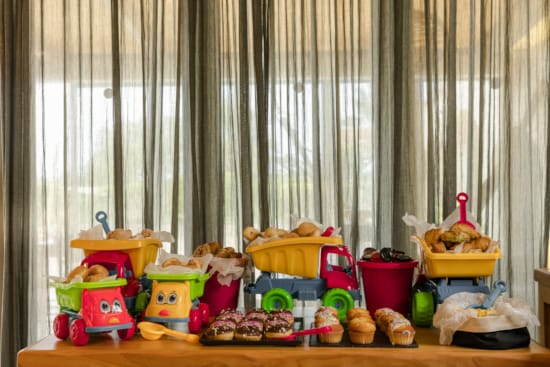 a group of toys on a table