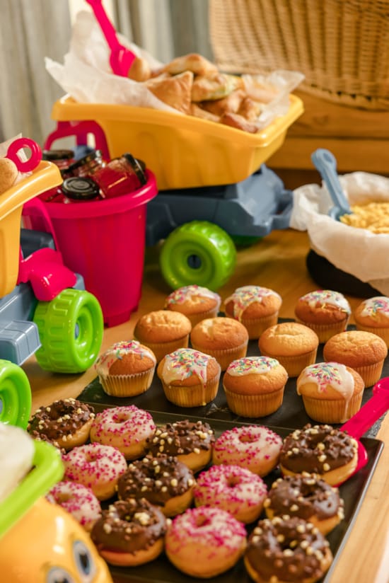 a table full of donuts