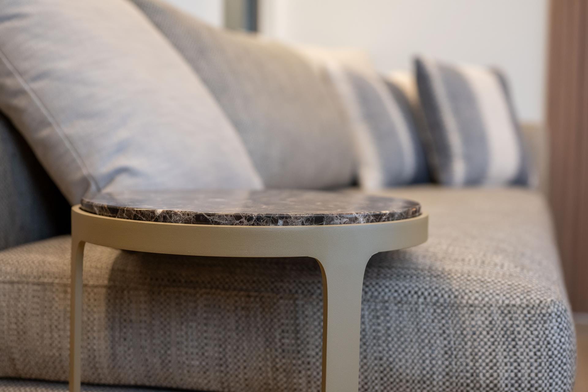 a coffee table on a couch