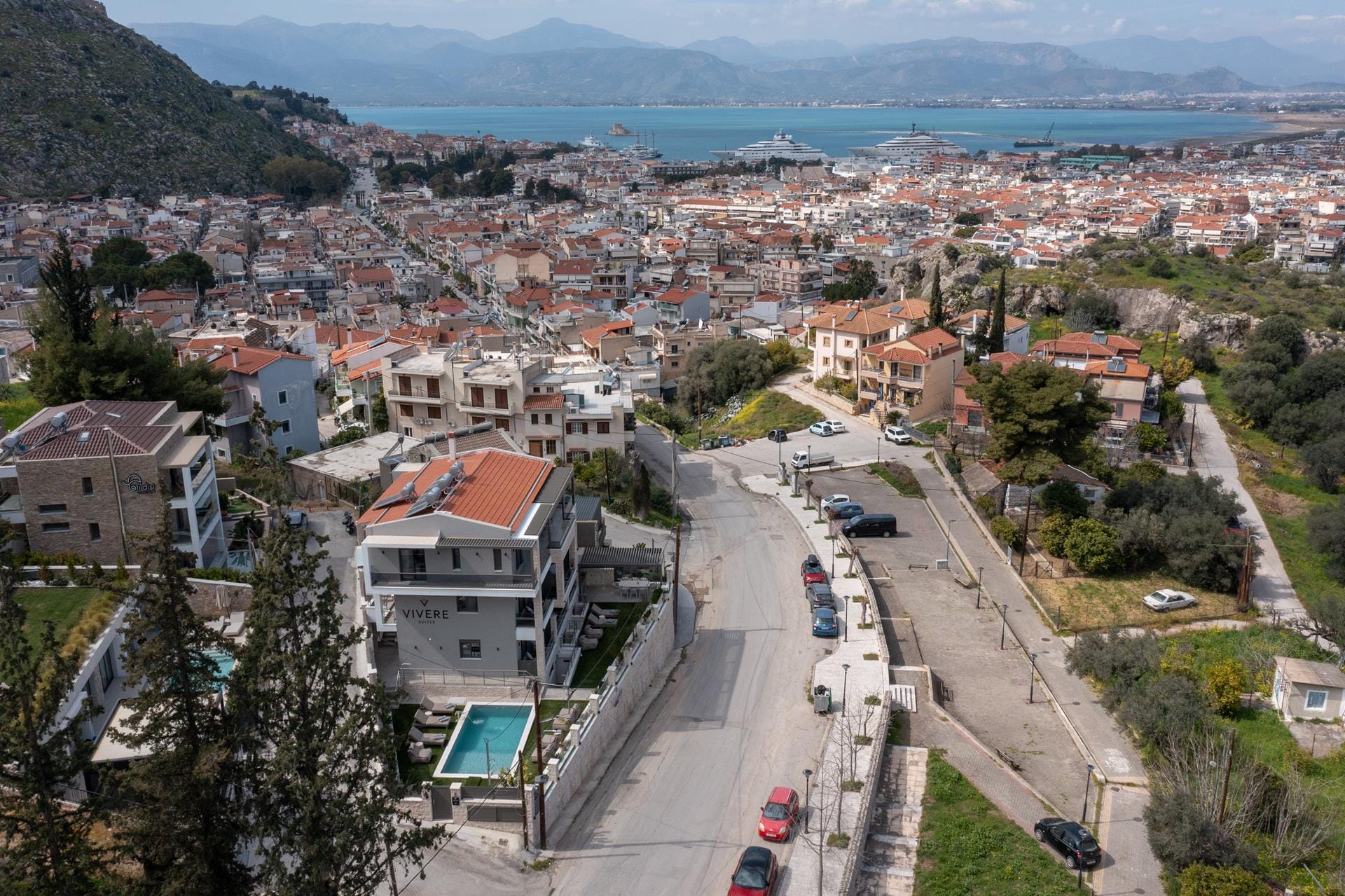 a city with a river running through it