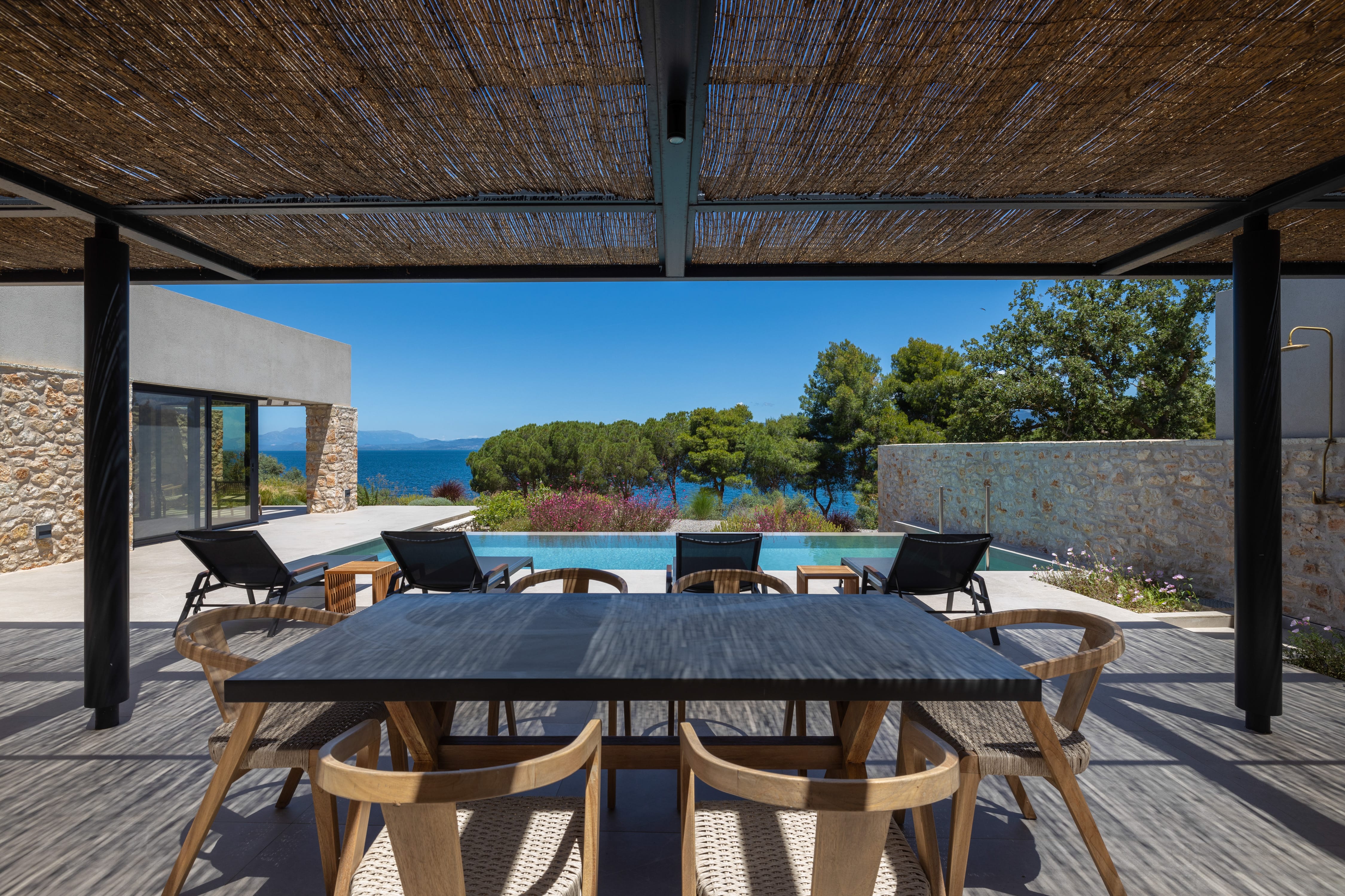 a table with chairs around it